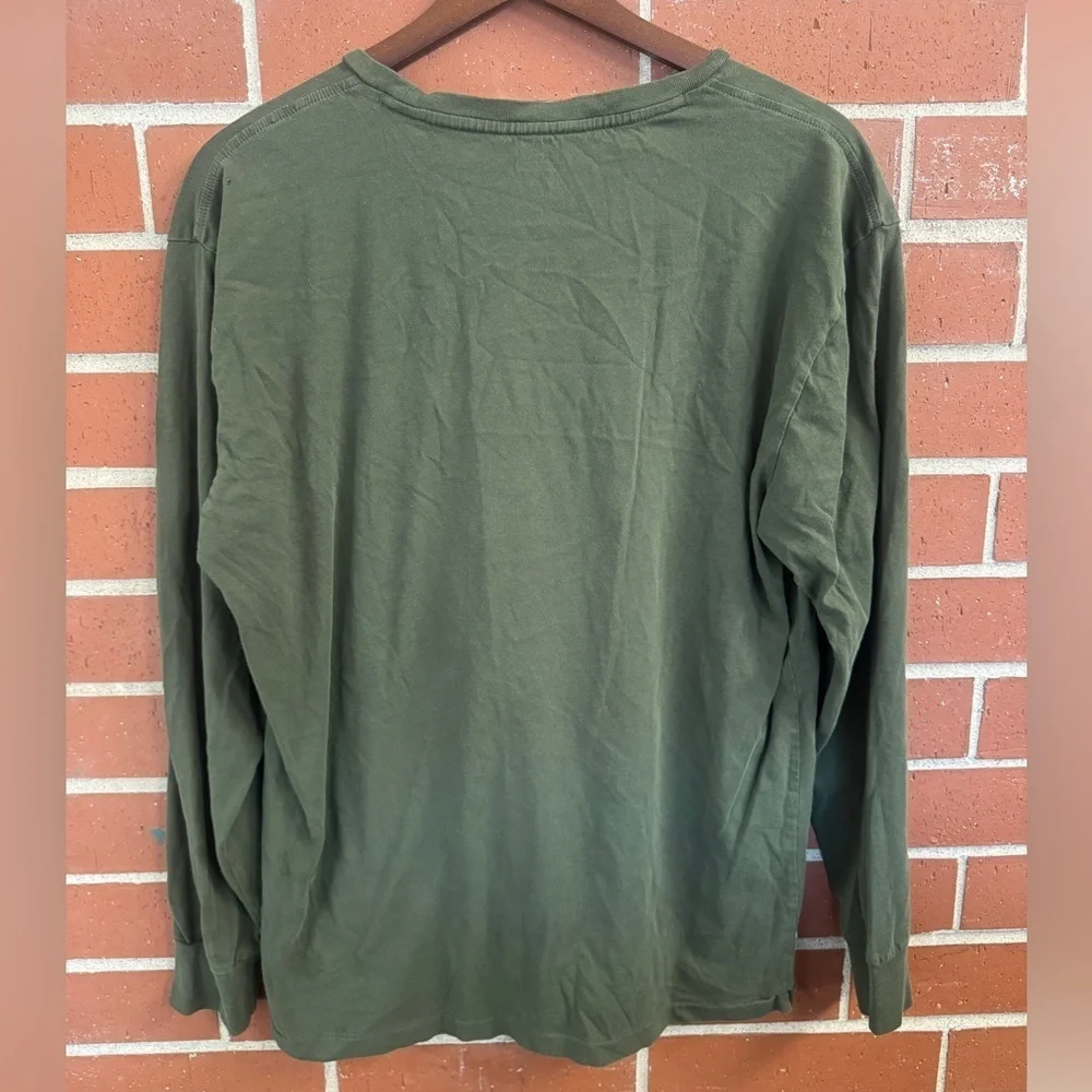 Polo Ralph Lauren Long Sleeve T-Shirt Men’s Medium Olive Green Pocket Tee